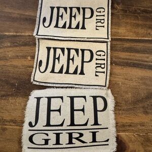 Jeep Girl Patches in Black and Cream